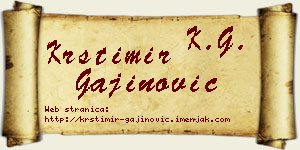 Krstimir Gajinović vizit kartica